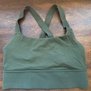 Athleta Olive Green Cross-Back Sports Bra